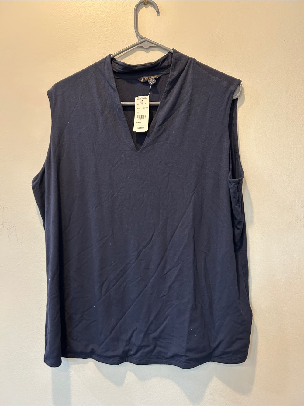 Brooks Brothers Deep Navy V-Neck Shell